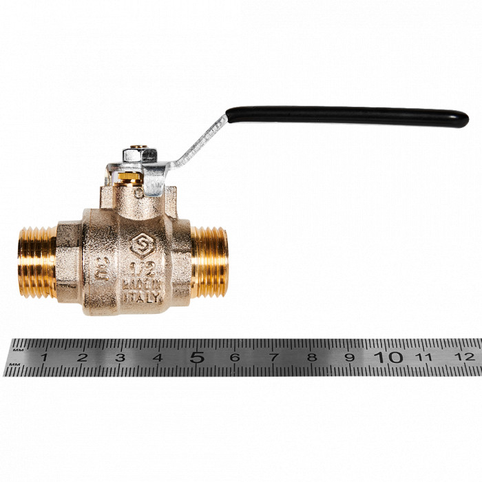 Кран шаровой полнопроходной STOUT SVB-0005-200015 НР/НР ручка рычаг 1/2