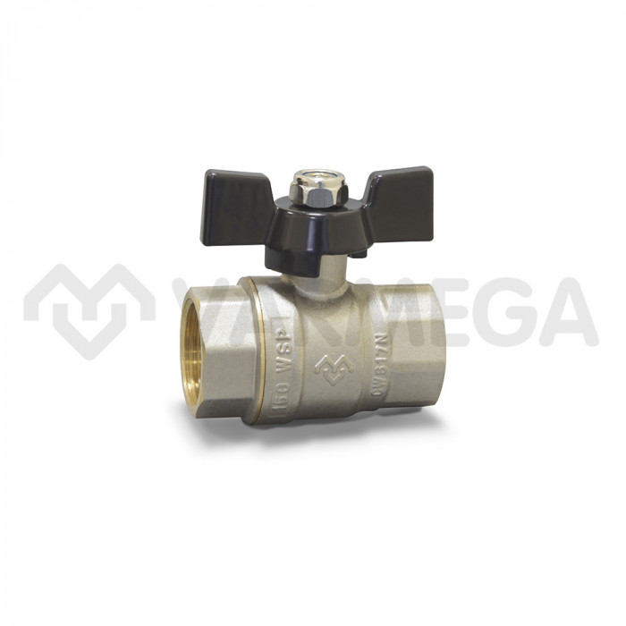 Кран шаровый Varmega Toro VM02302 3/4" ВР-ВР, полнопроходной, ручка-бабочка