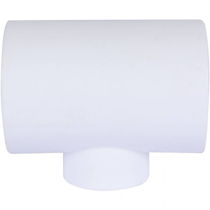 Политэк 40х25х40 Тройник переходной для полипропиленовых труб под сварку (цвет белый)