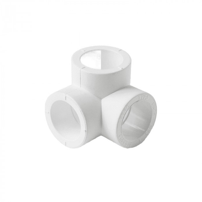 Тройник двухплоскостной Pro Aqua d= 20 PP-R Белый