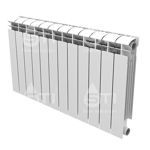 Биметаллический радиатор STI MAXI  500/100, 12 секций, боковое подключение