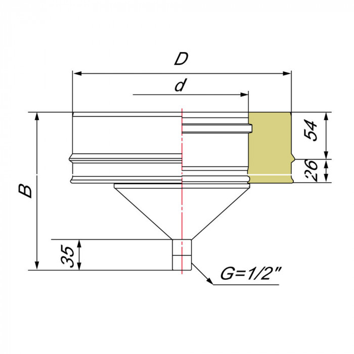 Конденсатосборник D80/180, AISI 321/304 (Вулкан)