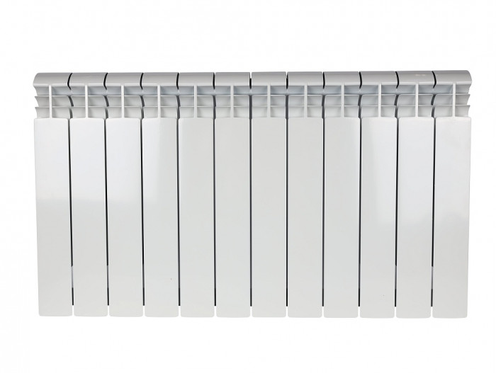 Биметаллический радиатор STOUT VEGA 500, 12 секций, боковое подключение, белый