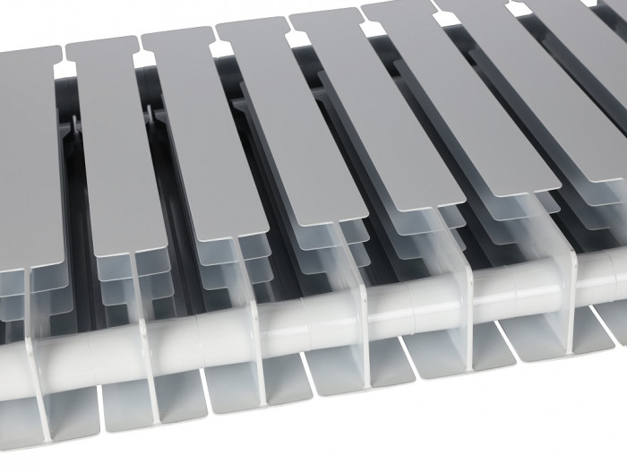 Биметаллический радиатор STOUT VEGA 500, 12 секций, боковое подключение, белый