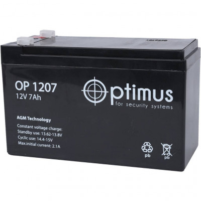 Аккумулятор Optimus 7A/h