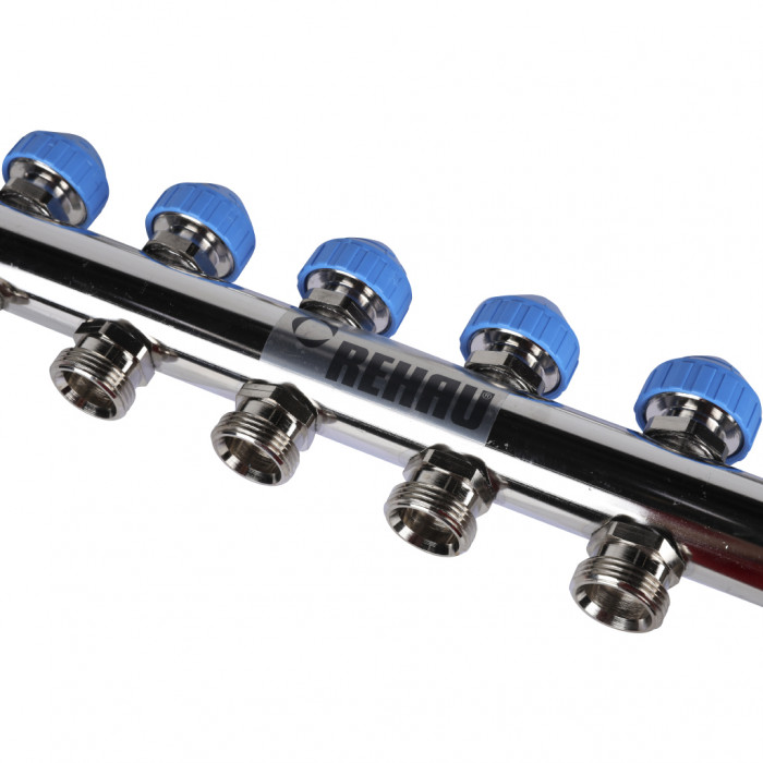 Распределительный коллектор REHAU HKV на 12 контуров нержавеющая сталь (12181211001)