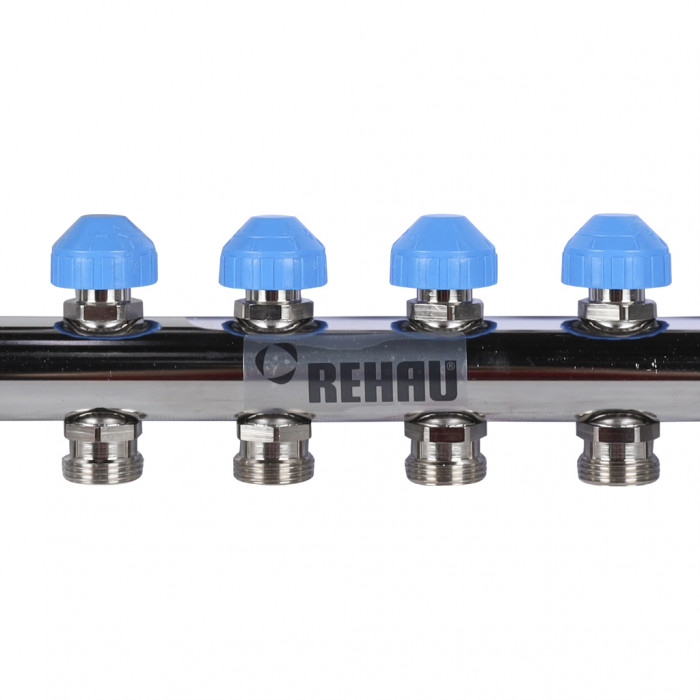 Распределительный коллектор REHAU HKV на 12 контуров нержавеющая сталь (12181211001)