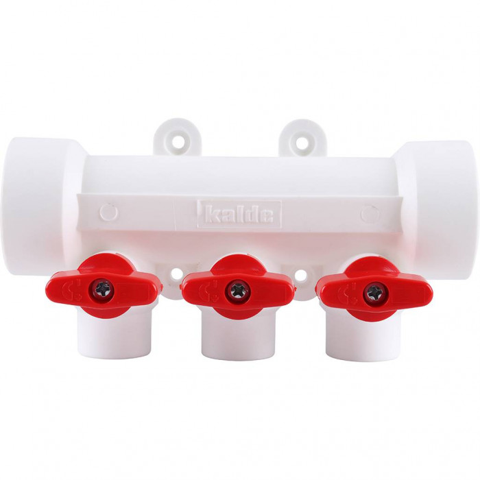 Kalde Коллектор с запорными кранами для полипропиленовых труб (3 выхода) 3262-mnr-400320