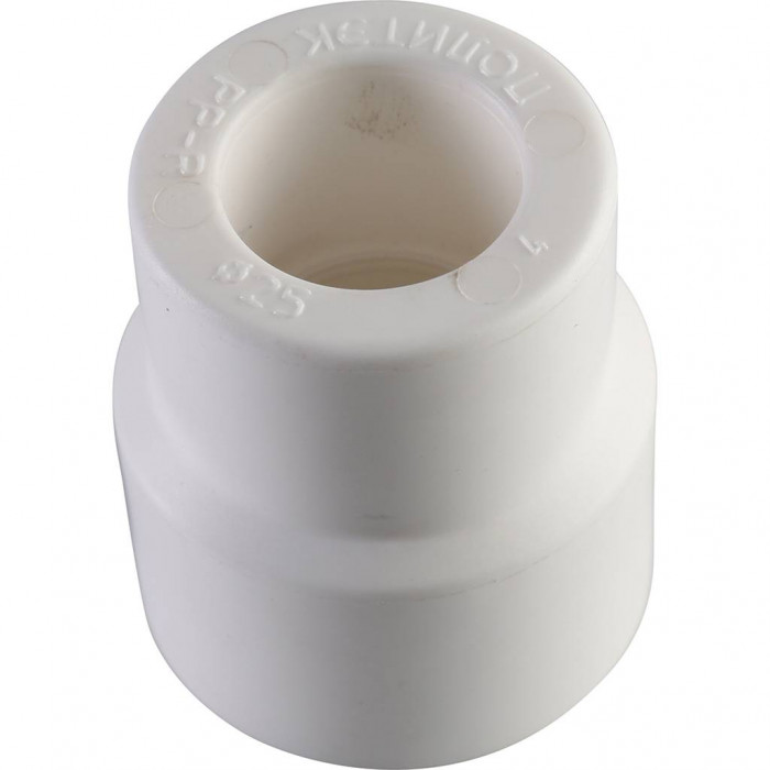 Муфта переходная внутр./наруж. Политэк 25х20 для полипропиленовых труб под сварку (цвет белый)