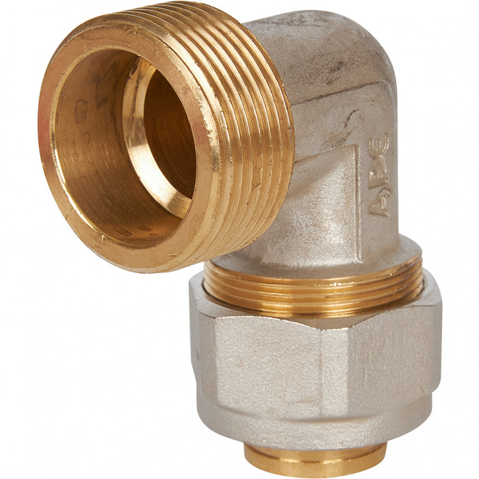 Угольник-переходник STOUT с наружной резьбой 1 1/4 x32 для металлопластиковых труб винтовой