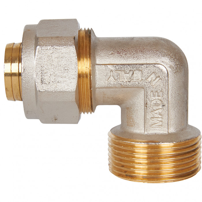 Угольник-переходник STOUT с наружной резьбой 1 1/4 x32 для металлопластиковых труб винтовой