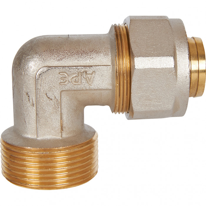 Угольник-переходник STOUT с наружной резьбой 1 1/4 x32 для металлопластиковых труб винтовой