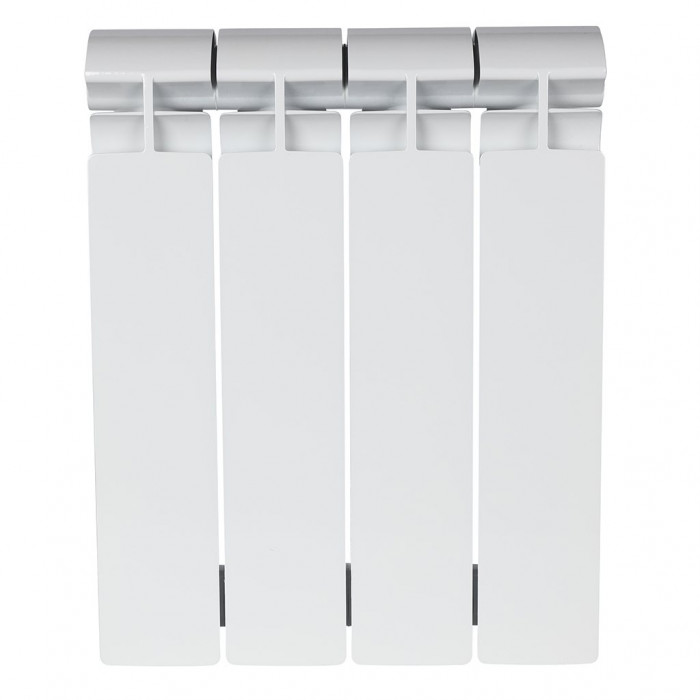 Биметаллический радиатор STOUT ALPHA 350, 4 секций, боковое подключение, белый