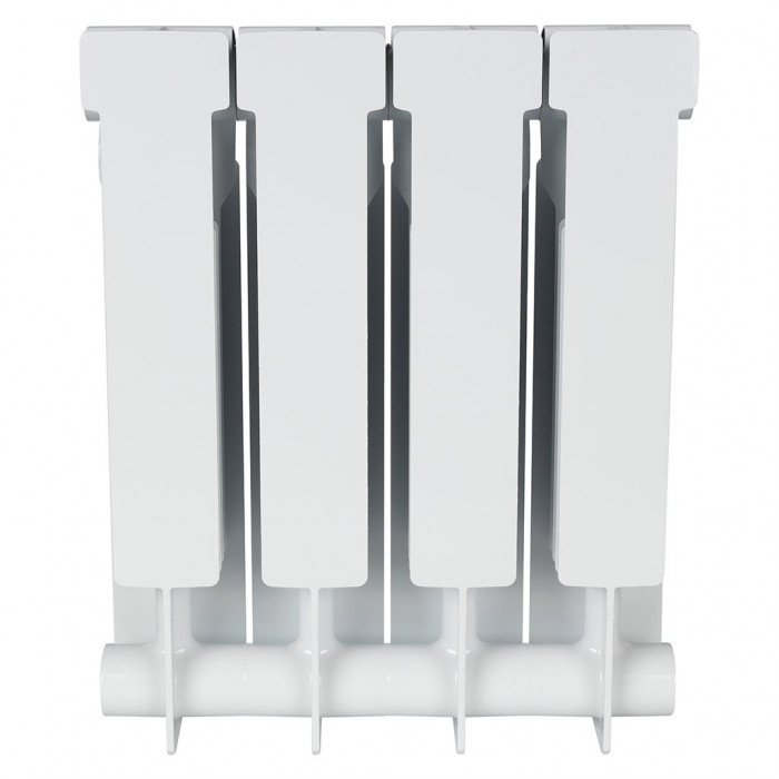 Биметаллический радиатор STOUT ALPHA 350, 4 секций, боковое подключение, белый
