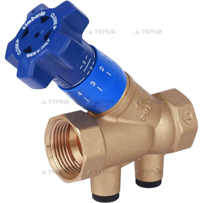 Клапан балансировочный Cimberio 787ОТ/2R 1 PN25 BB ручной без изм. ниппелей