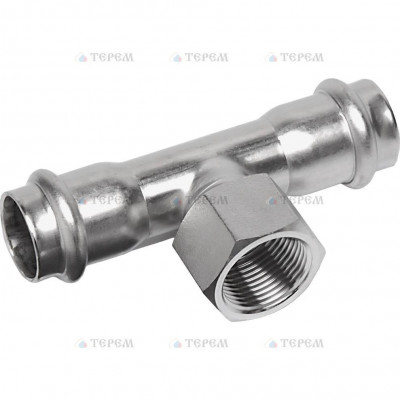 Sanha 9130G пресс-фит. нерж.сталь, тройник ВПр-ВР-ВПр, 22x3/4x22