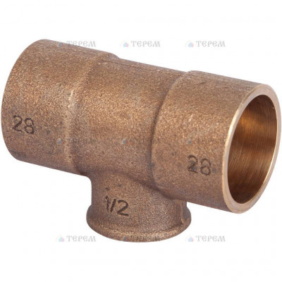 Sanha 4130g тройник ВП-ВР-ВП, бронза28x1/2x28, для медных труб под пайку