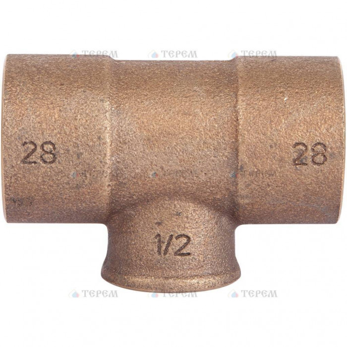 Sanha 4130g тройник ВП-ВР-ВП, бронза28x1/2x28, для медных труб под пайку