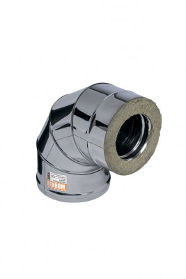 Сэндвич-колено 90° (430/0,5мм + нерж.) Ф140х210