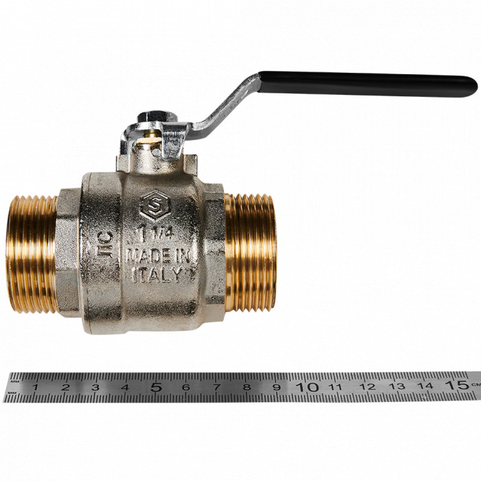 Кран шаровой полнопроходной STOUT SVB-0005-200032 НР/НР ручка рычаг 1 1/4