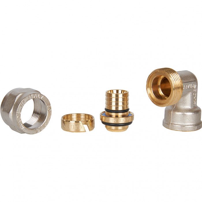 Угольник-переходник STOUT с внутренней резьбой 1/2 х20 для металлопластиковых труб винтовой