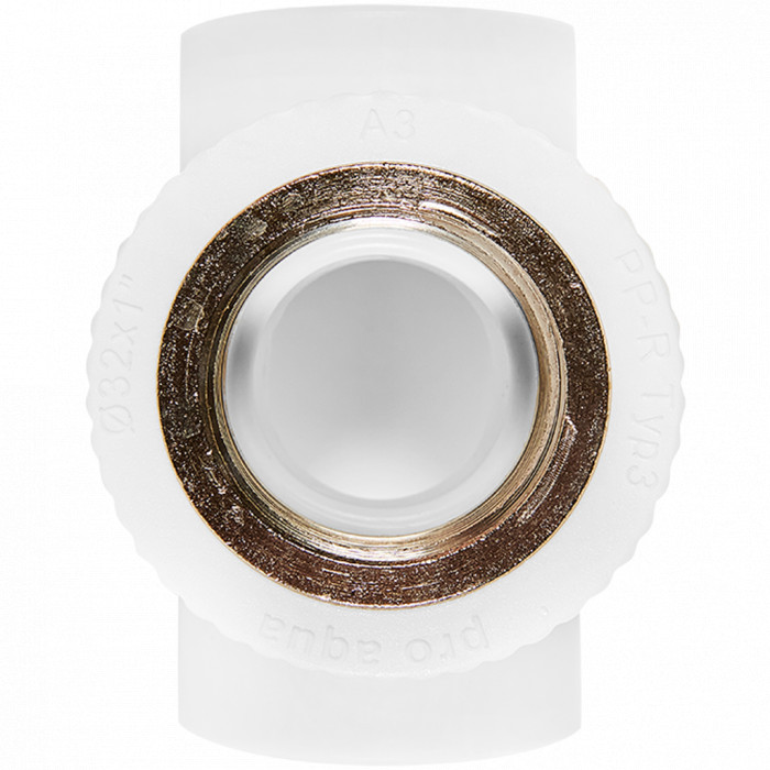 Pro Aqua PA24018P Pro Aqua d=32-1 PP-R Тройник комбинированный ВР Белый