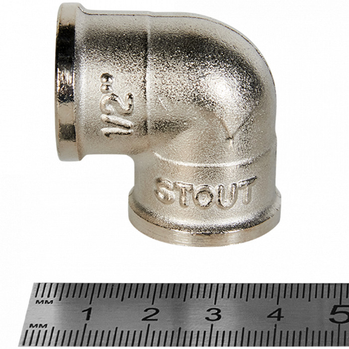 STOUT Угольник ВВ никелированный 1/2