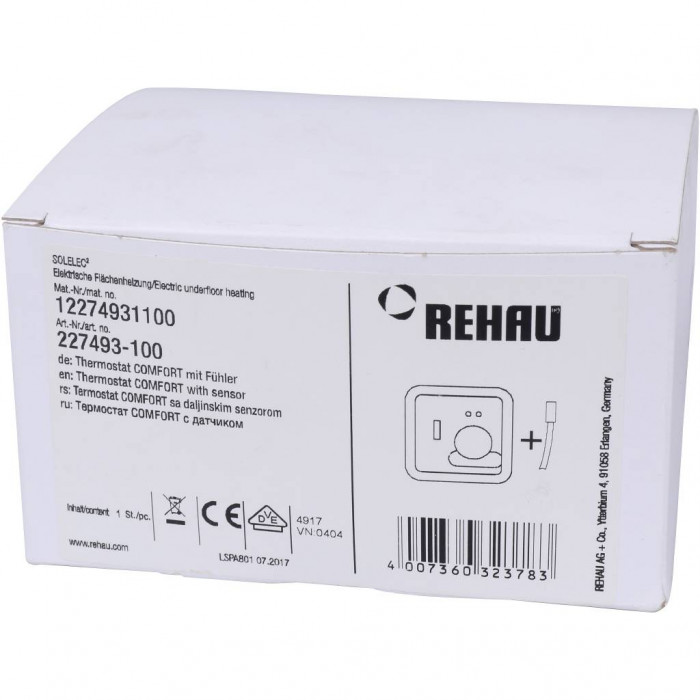 Терморегулятор Rehau Solelec Comfort 16 A с механическим управлением 12274931100 (227493)