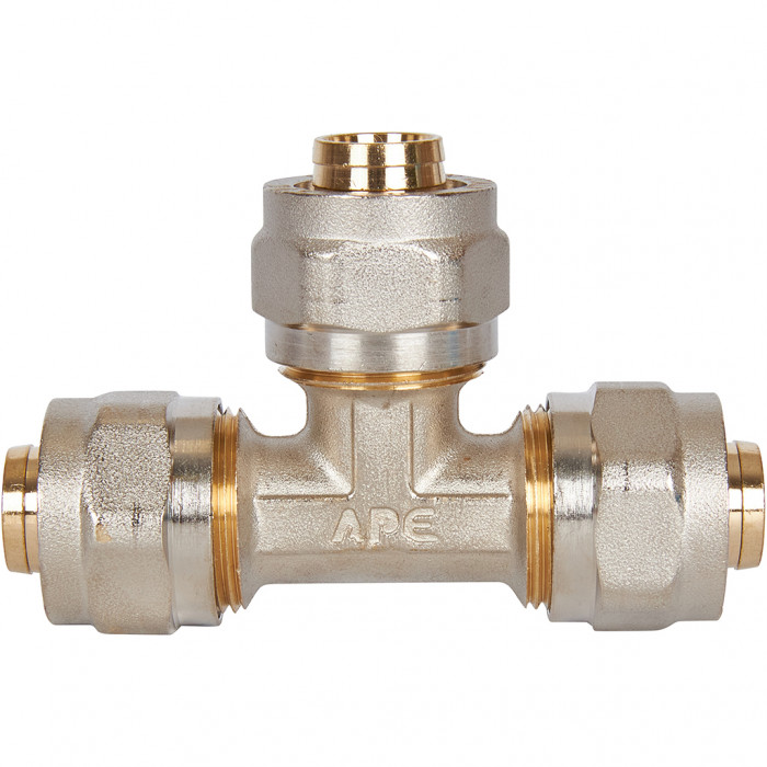 STOUT Тройник равнопроходный 20х20х20 для металлопластиковых труб винтовой