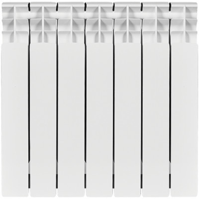 Биметаллический радиатор STOUT TITAN 500, 7 секций, боковое подключение, белый