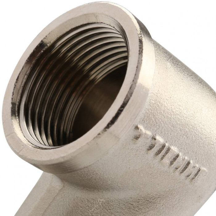 Угольник TIEMME ВВ никелированный 3/4х1/2 для стальных труб резьбовой