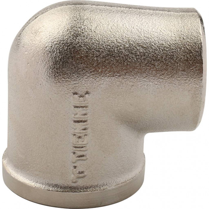 Угольник TIEMME ВВ никелированный 3/4х1/2 для стальных труб резьбовой