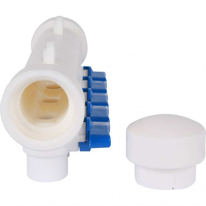 Kalde Коллектор с запорными кранами для полипропиленовых труб (5 выходов) 3262-mnb-400520