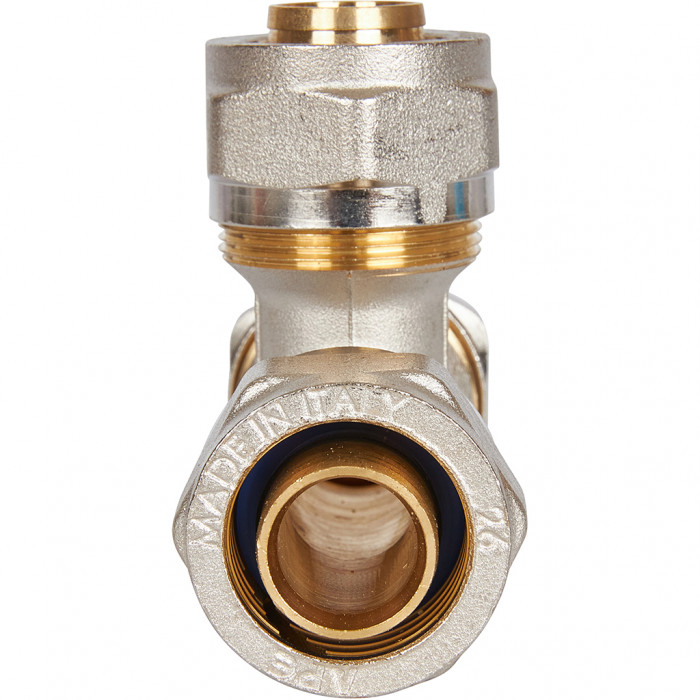 Тройник STOUT равнопроходный 26х26х26 для металлопластиковых труб винтовой