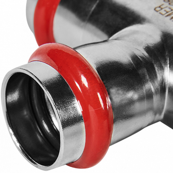 ROMMER RSS-0014-282228 Тройник переходной, 28х22х28, из нержавеющей стали прессовой