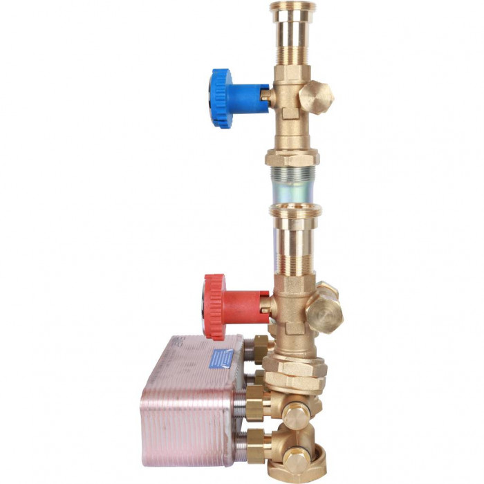 Насосная группа STOUT SDG-0038 с теплообменником 34 пластины, без насоса в теплоизоляции