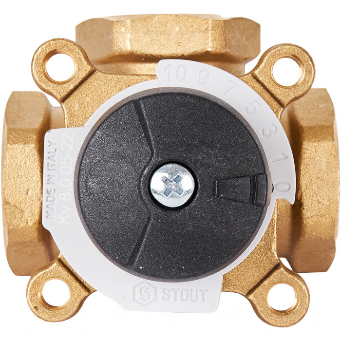 STOUT трехходовой смесительный клапан 1" KVs 8