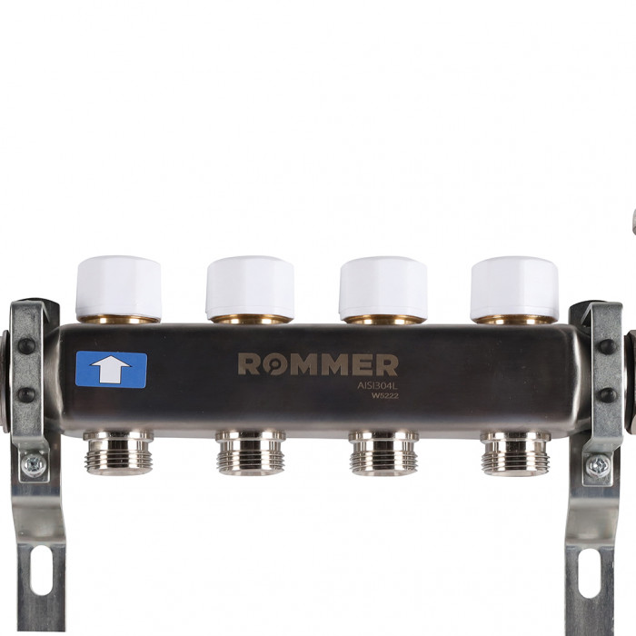 ROMMER RMS-1210-000004 ROMMER Коллектор из нержавеющей стали в сборе с расходомерами 4 вых.