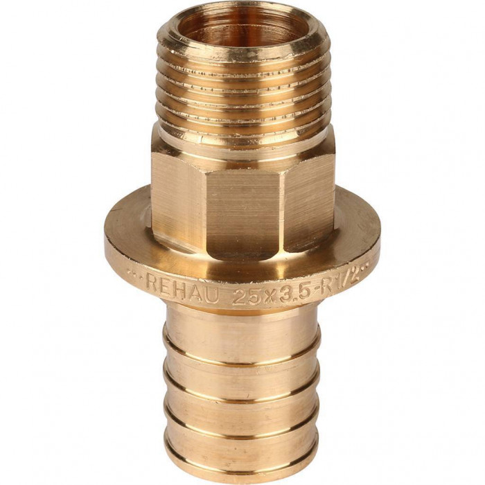 REHAU RAUTITAN Фитинги Переходник с наружной резьбой 25-R 1/2 RX+ для труб из сшит полиэтил аксиальный