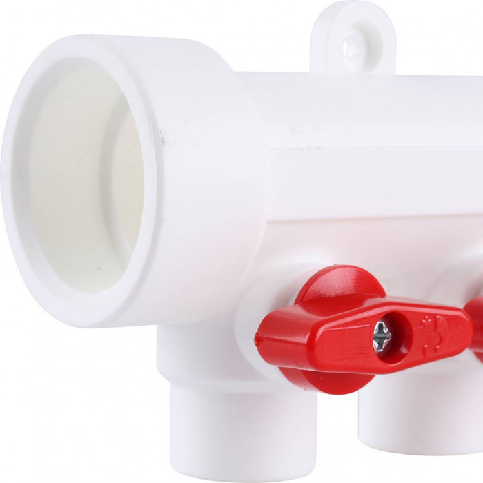 Kalde Коллектор с запорными кранами для полипропиленовых труб (5 выходов) 3262-mnr-400520