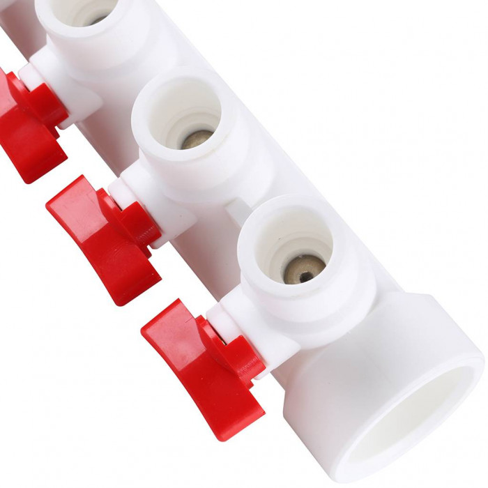 Kalde Коллектор с запорными кранами для полипропиленовых труб (5 выходов) 3262-mnr-400520