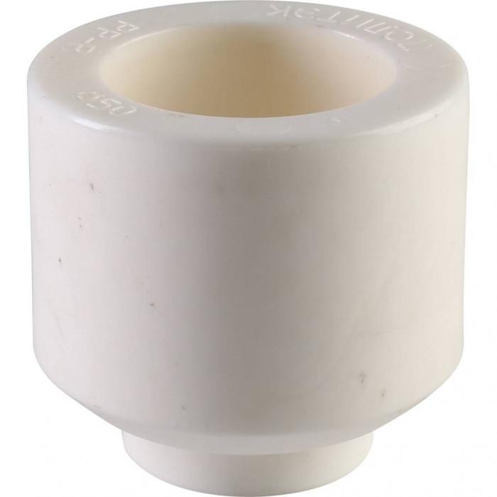 Муфта переходная внутр./наруж. Политэк 50х20 для полипропиленовых труб под сварку (цвет белый)