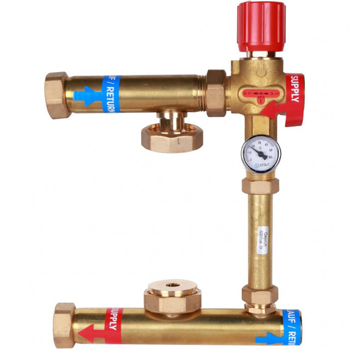 Насосно-смесительный узел STOUT ISOTHERM 30-50°C, без насоса SDG-0120-006000