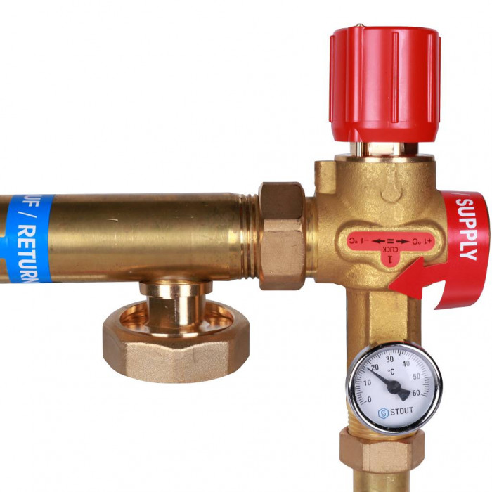 Насосно-смесительный узел STOUT ISOTHERM 30-50°C, без насоса SDG-0120-006000