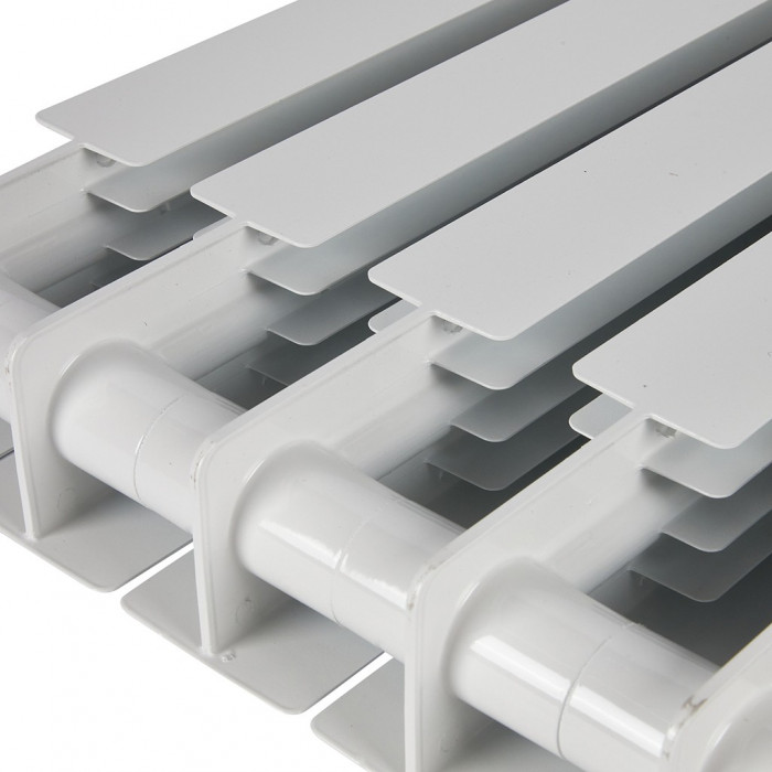 Биметаллический радиатор STOUT ALPHA 500, 6 секций, боковое подключение, белый