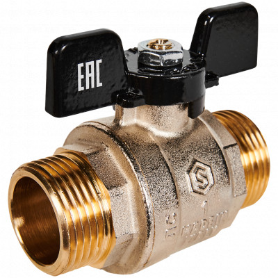 Кран шаровой полнопроходной STOUT SVB-0006-200025 НР/НР ручка бабочка 1