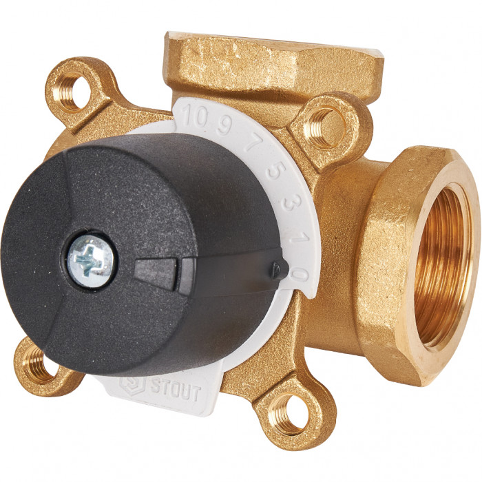 STOUT трехходовой смесительный клапан 1" KVs 12