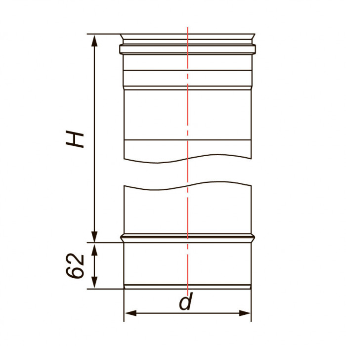 Труба L1000 D110, AISI 304 (Вулкан)