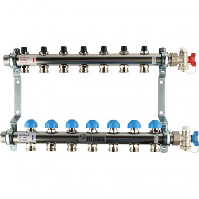 Распределительный коллектор REHAU HKV на 7 контуров нержавеющая сталь (12180711001)