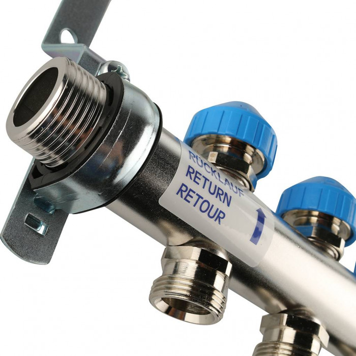 Распределительный коллектор REHAU HKV на 7 контуров нержавеющая сталь (12180711001)